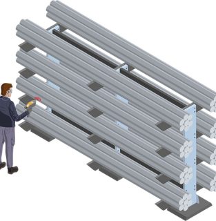 Pictogram illustrating the receipt of raw materials at Forécreu